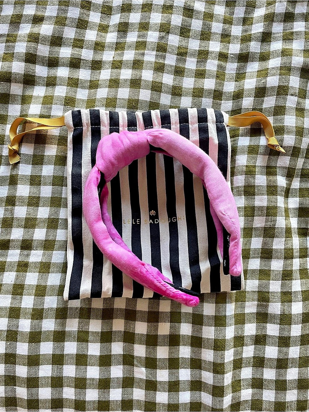 Lele Sadoughi Pink Knotted Headband - Like New